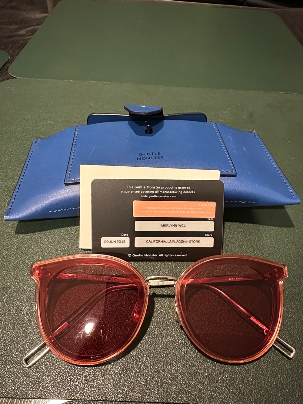 GENTLE MONSTER Translucent Pink Sunglasses - Merlynn 2018